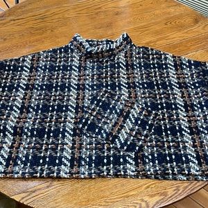 COCO + Carmen poncho, One Size.  Navy, black, camel, tan, white & gray tweed.